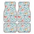 thumbnail image 1 of Balery Butterflies Pattern 4-Piece Floor Mats, Heavy-Duty Rubber Liners, Anti-Slip Design, All-Season Automotive Protection, Vehicles, Cars, Trucks, and SUVs, 1 of 5