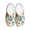 thumbnail image 1 of Balery Butterflies Pattern Women's Fuzzy Memory Foam Slippers Fluffy Winter House Shoes Indoor and Outdoor-46/47, 1 of 7