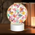thumbnail image 1 of Balery Butterflies and Roses Pattern Acrylic Night Light Gift with 3 Color ModesTouch-Sensitive LED Lamp Perfect Gift for Mother's Day, Birthday, or Christmas, 1 of 9