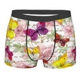 thumbnail image 1 of Balery Butterflies and Vintage Men's Boxer Briefs, Soft and Breathable Cotton Underwear with nylon Waistband-Small, 1 of 9