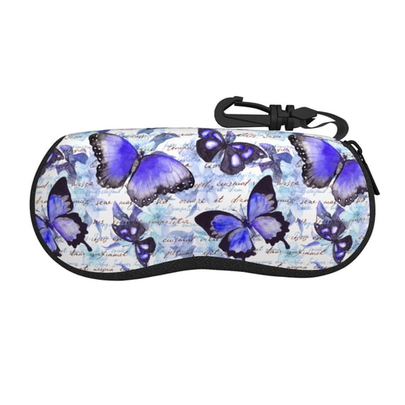 Balery Butterflies for Zipper Sunglasses Case, Eyeglasses Cases, Protective Case For Glasses,Flexible Eyewear Storage,Multi-Purpose Key Lock Case
