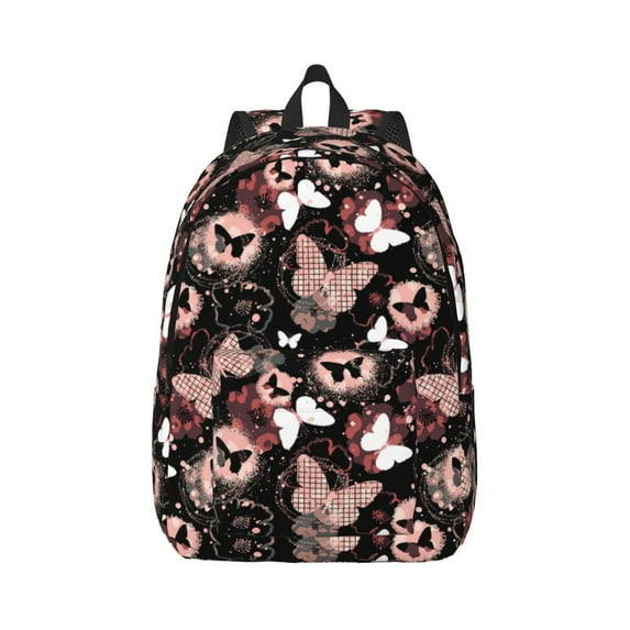 Balery Butterflies1 Vintage Canvas Backpack for Men and Women - Large Capacity, Durable Travel Laptop Bag for School, Work, Hiking, and Outdoor Activities