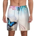 thumbnail image 1 of Balery Butterfly In Blossoms Zen Mens Swim Trunks Swim Shorts for Men Quick Dry Inseam Beach Shorts with Compression Liner Pocket-XX-Large, 1 of 9