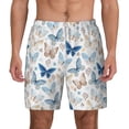 thumbnail image 1 of Balery Butterfly Mens Swim Trunks Swim Shorts for Men Quick Dry Inseam Beach Shorts with Compression Liner Pocket-Small, 1 of 9
