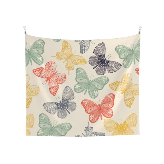 Balery Butterfly Pattern Tapestry 60x51 Inches - Large Wall Hanging Tapestry for Bedroom, Living Room, Dorm Decor - Artistic and Aesthetic Room Decor