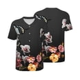 thumbnail image 1 of Balery Butterfly with Fowers Baseball Jersey for Men Casual Button Down Shirts Short Sleeve Active Team Sports Uniform-4X-Large, 1 of 9