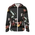 thumbnail image 1 of Balery Butterfly with Fowers Men's Women's UPF 50+ Sun Protection Lightweight Hoodie Performance Long Sleeve Shirt for Fishing Running-3X-Large, 1 of 9