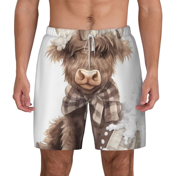 Balery C Mens Swim Trunks Swim Shorts for Men Quick Dry Inseam Beach Shorts with Compression Liner Pocket-X-Large