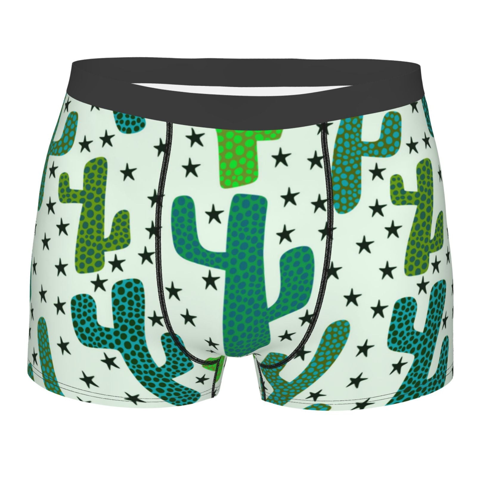 Balery Cactus 1 Men's Boxer Briefs, Soft and Breathable Cotton ...