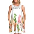 thumbnail image 1 of Balery Cactus Gnome Pattern Women’s Summer Dresses – Loose Sleeveless Sundress, Casual and Comfortable Beach Dress for Hot Days, 1 of 7