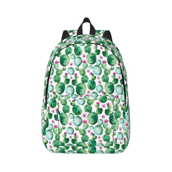Balery Cactus Plants Vintage Canvas Backpack for Men and Women - Large Capacity, Durable Travel Laptop Bag for School, Work, Hiking, and Outdoor Activities