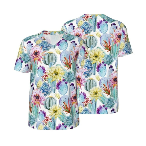 Balery Cactus1 Baseball Jersey for Men Casual Button Down Shirts Short Sleeve Active Team Sports Uniform-XX-Large