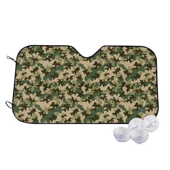 Balery Camouflag Print Car Windshield Sun Shade,Windshield Sunshade for Car Pickup Truck SUV Accessories-Small