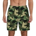 thumbnail image 1 of Balery Camouflage Dinosaur Mens Swim Trunks Swim Shorts for Men Quick Dry Inseam Beach Shorts with Compression Liner Pocket-Small, 1 of 9