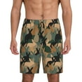 thumbnail image 1 of Balery Camouflage Rabbit Men's Cotton Knit Pajama Shorts Waistband & Pockets,Short Pajama Pants-Medium, 1 of 8