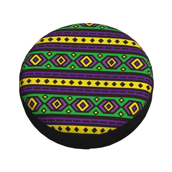 Balery Carnival Mardi Gras Tire Covers - Tough Tire Wheel Protector for Truck, SUV, Trailer, Camper, RV -16 inch