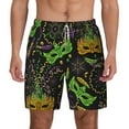 thumbnail image 1 of Balery Carnival Mardi Gras3 Mens Swim Trunks Swim Shorts for Men Quick Dry Inseam Beach Shorts with Compression Liner Pocket-Small, 1 of 9