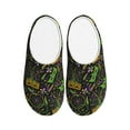 thumbnail image 1 of Balery Carnival Mardi Gras3 Pattern Women's Fuzzy Memory Foam Slippers Fluffy Winter House Shoes Indoor and Outdoor-46/47, 1 of 7