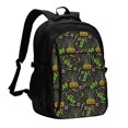 thumbnail image 1 of Balery Carnival Mardi Gras3 Print USB Charging Backpack for Men and Women - Water-Resistant, Anti-Theft Laptop Backpack with USB Port for Travel, Work, School, and College, 1 of 7