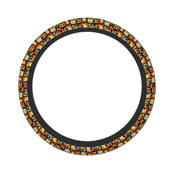 Balery Cars print Steering Wheel Covers Elastic Skidproof Steering Wheel Protective Cover Case for Men Women Universal 15 Inches Cars Accessories