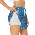 thumbnail image 1 of Balery Cartoon Animals 1 Pattern Women's Running Shorts with Liner 2 Pockets Elastic Workout Athletic Gym Yoga Shorts-X-Large, 1 of 7