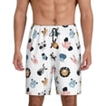 thumbnail image 1 of Balery Cartoon Animals Men's Cotton Knit Pajama Shorts Waistband & Pockets,Short Pajama Pants-XX-Large, 1 of 8
