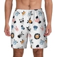 thumbnail image 1 of Balery Cartoon Animals Mens Swim Trunks Swim Shorts for Men Quick Dry Inseam Beach Shorts with Compression Liner Pocket-Medium, 1 of 9