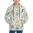 thumbnail image 1 of Balery Cartoon Animals Pattern Boys Hoodie, Youth Pullover Hooded Sweatshirt, Kangaroo Pocket Hoodie for Kids Girls -, 1 of 6