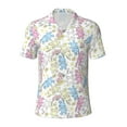 thumbnail image 1 of Balery Cartoon Bunny Printed Men’s Short Sleeve Polo Shirt, Midweight Men's Shirt,Golf Polo shirts -XX-Large, 1 of 8