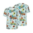 thumbnail image 1 of Balery Cartoon Car Racing Baseball Jersey for Men Casual Button Down Shirts Short Sleeve Active Team Sports Uniform-Small, 1 of 9