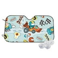 thumbnail image 1 of Balery Cartoon Car Racing Windshield Sun Shade, Car Front Window Sunshade Cover ,Automotive Interior Portected Blocks Uv Rays For Car Pickup Truck Suv Accessories- Medium, 1 of 7
