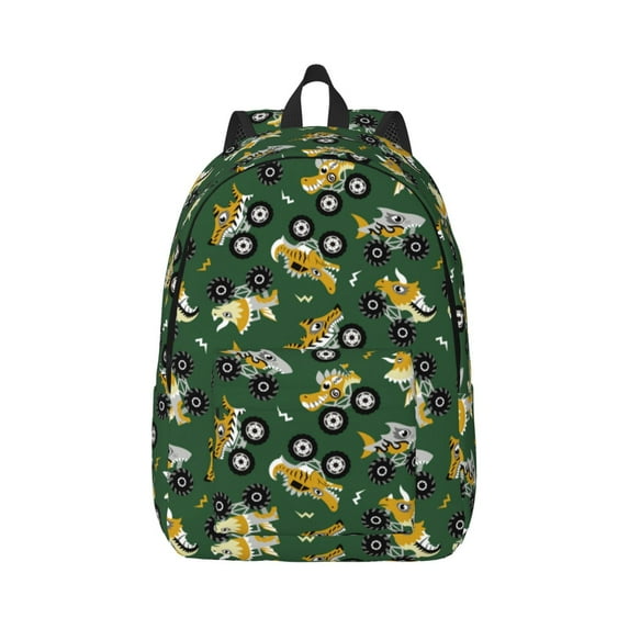 Balery Cartoon Car Vintage Canvas Backpack for Men and Women - Large Capacity, Durable Travel Laptop Bag for School, Work, Hiking, and Outdoor Activities