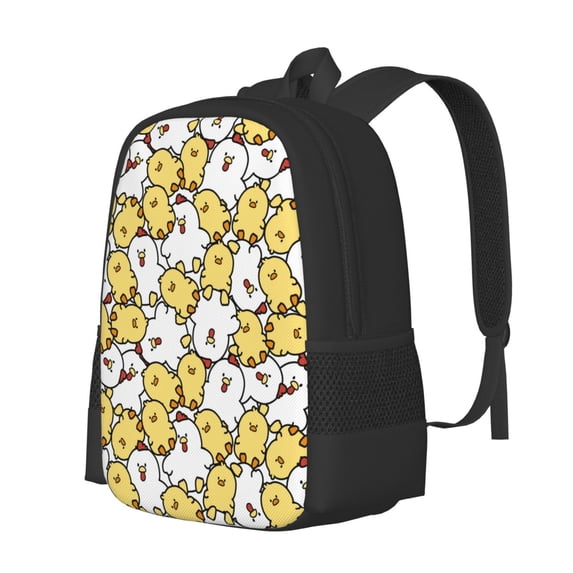 Balery Cartoon Chicken Backpack for Men and Women - Durable 600D Oxford Cloth -Large Capacity, Water-Resistant School, Travel, and Hiking Bag