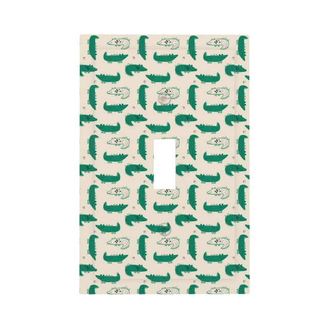 Balery Cartoon Crocodile for Duplex Wall Plates Kit, Electrical Outlet