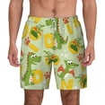 thumbnail image 1 of Balery Cartoon Dinosaurs Mens Swim Trunks Swim Shorts for Men Quick Dry Inseam Beach Shorts with Compression Liner Pocket-X-Large, 1 of 9