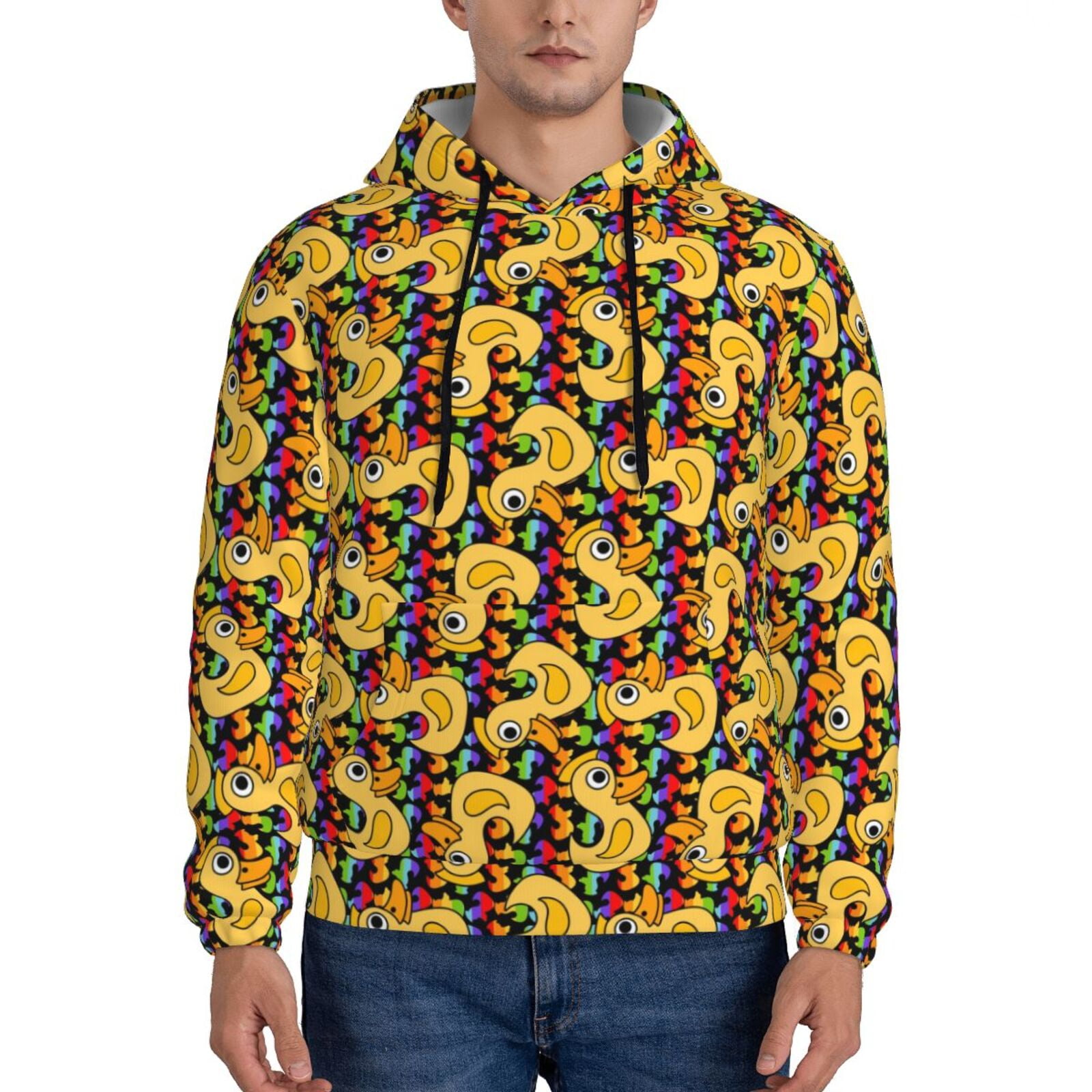 Duck Mallard Pattern Print Men Pullover Hoodie main image 0