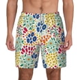 thumbnail image 1 of Balery Cartoon Flowers Mens Swim Trunks Swim Shorts for Men Quick Dry Inseam Beach Shorts with Compression Liner Pocket-Large, 1 of 9