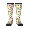 thumbnail image 1 of Balery Cartoon Flowers Printed Novelty Socks Men's Women's Crew Socks Sports Socks Knee High Socks Cotton Socks Quirky and Cool Socks, 1 of 9