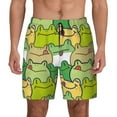 thumbnail image 1 of Balery Cartoon Frog Mens Swim Trunks Swim Shorts for Men Quick Dry Inseam Beach Shorts with Compression Liner Pocket-Small, 1 of 9