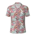 thumbnail image 1 of Balery Cartoon Hearts Printed Men’s Short Sleeve Polo Shirt, Midweight Men's Shirt,Golf Polo shirts -Large, 1 of 8