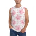 thumbnail image 1 of Balery Cartoon Pig Men's Sleeveless Muscle Shirts Workout Tank Top, Moisture Wicking, Odor Protection-Small, 1 of 8