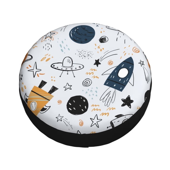 Balery Cartoon Planets Tire Covers - Tough Tire Wheel Protector for Truck, SUV, Trailer, Camper, RV -15 inch