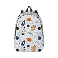 thumbnail image 1 of Balery Cartoon Planets Vintage Canvas Backpack for Men and Women - Large Capacity, Durable Travel Laptop Bag for School, Work, Hiking, and Outdoor Activities, 1 of 7