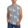 Balery Cartoon Poodle Dog Men's Sleeveless Muscle Shirts Workout Tank