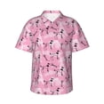 thumbnail image 1 of Balery Cartoon Poodle Dog Print Men's Hawaiian Shirts Short Sleeve Beach Shirt Relaxed Fit Vacation Button Down Shirts-3X-Large, 1 of 9