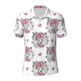 thumbnail image 1 of Balery Cartoon Poodle Dog Printed Men’s Short Sleeve Polo Shirt, Midweight Men's Shirt,Golf Polo shirts -Large, 1 of 8