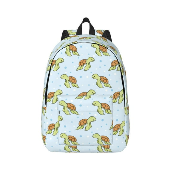 Balery Cartoon Sea Turtle Vintage Canvas Backpack for Men and Women - Large Capacity, Durable Travel Laptop Bag for School, Work, Hiking, and Outdoor Activities