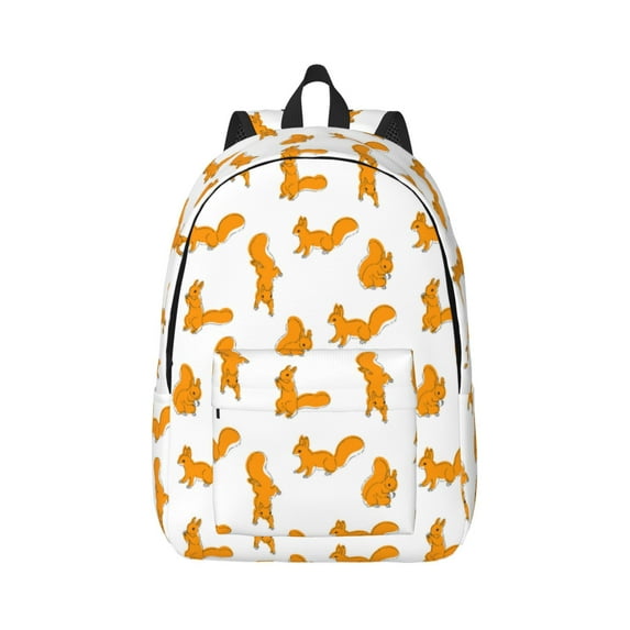 Balery Cartoon Squirrel Vintage Canvas Backpack for Men and Women - Large Capacity, Durable Travel Laptop Bag for School, Work, Hiking, and Outdoor Activities