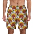 thumbnail image 1 of Balery Cartoon Sunflowers Mens Swim Trunks Swim Shorts for Men Quick Dry Inseam Beach Shorts with Compression Liner Pocket-X-Large, 1 of 9