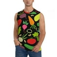 thumbnail image 1 of Balery Cartoon Vegetables Men's Sleeveless Muscle Shirts Workout Tank Top, Moisture Wicking, Odor Protection-Large, 1 of 8